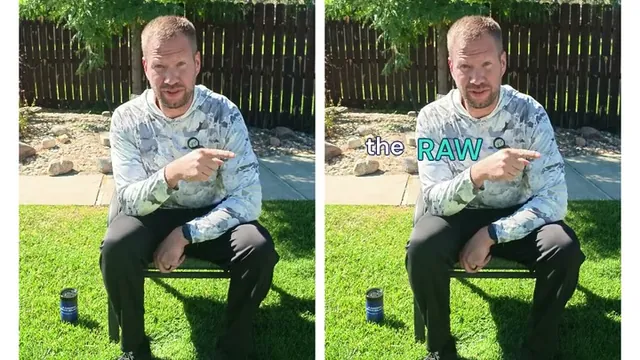 The original camera take beside version 3 of the Tesseract edit